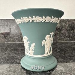 Wedgwood Jasperware Pink Navy Teal Vase X 3 VGC