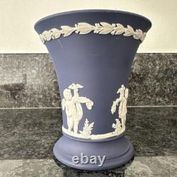 Wedgwood Jasperware Pink Navy Teal Vase X 3 VGC