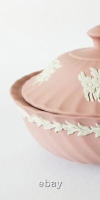 Wedgwood Jasperware Pink Powder Dish Floral