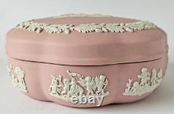 Wedgwood Jasperware Pink Scalloped Trinket Box
