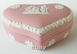 Wedgwood Jasperware Pink Trinket Box Group With Cage