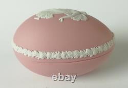 Wedgwood Jasperware Pink Trinket Egg Dancing Hours