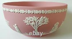 Wedgwood Jasperware Pink and White Sacrifice Fruit Bowl 8 Inch