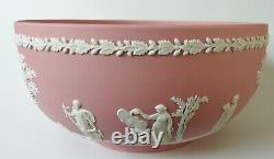 Wedgwood Jasperware Pink and White Sacrifice Fruit Bowl 8 Inch