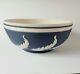 Wedgwood Jasperware Portland Blue Acanthus Leaf Bowl