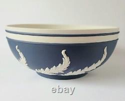 Wedgwood Jasperware Portland Blue Acanthus Leaf Bowl