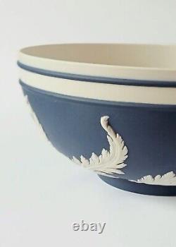 Wedgwood Jasperware Portland Blue Acanthus Leaf Bowl