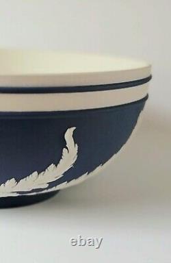 Wedgwood Jasperware Portland Blue Acanthus Leaf Bowl