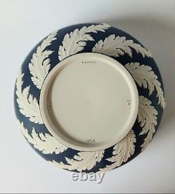 Wedgwood Jasperware Portland Blue Acanthus Leaf Bowl