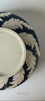 Wedgwood Jasperware Portland Blue Acanthus Leaf Bowl