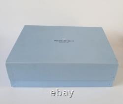 Wedgwood Jasperware Portland Blue Coffee Cups & Saucers Boxed Lady Templetown