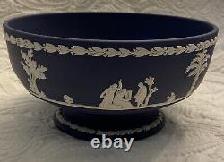 Wedgwood Jasperware Portland Blue Footed Imperial Bowl