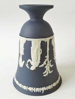 Wedgwood Jasperware Portland Blue Footed Vase