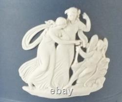 Wedgwood Jasperware Portland Blue Footed Vase x 2