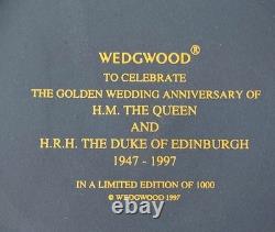 Wedgwood Jasperware Portland Blue Loving Mug Royal Golden Wedding Boxed