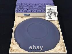 Wedgwood Jasperware Portland Blue Plate Infant Academy With Original Box