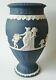 Wedgwood Jasperware Portland Blue Vase Bountiful