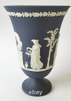 Wedgwood Jasperware Portland Blue and White Footed Vase