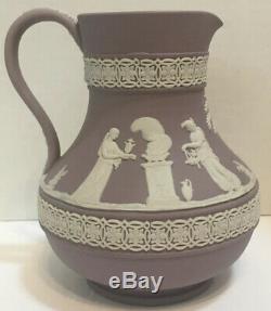 Wedgwood Jasperware RARE Lilac 5 Tall Pitcher/Jug- Excellent Condition