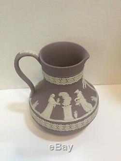 Wedgwood Jasperware RARE Lilac 5 Tall Pitcher/Jug- Excellent Condition