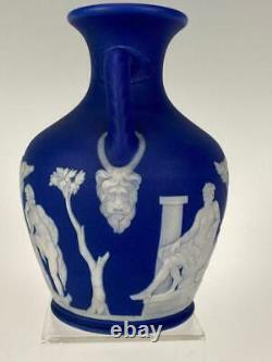Wedgwood Jasperware RARE Pre1860 Dark Blue Dip 6 Portland Vase Nice