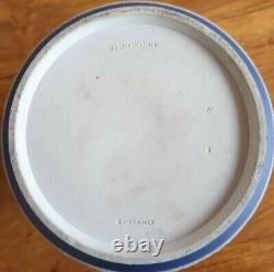Wedgwood Jasperware Rare Antique Biscuit Barrel in Royal Blue (EPNS) RRP £1295