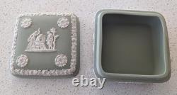 Wedgwood Jasperware Sage Green Collection, 13 Pieces, Vintage English Pottery