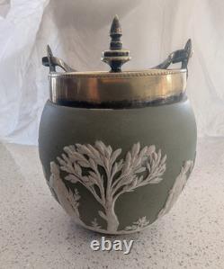Wedgwood Jasperware Sage Green Collection, 13 Pieces, Vintage English Pottery Wedgwood Jasperware Sage Green Collection, 13 Pieces, Vintage English Pottery