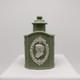 Wedgwood Jasperware Sage Green & White Neo-classical Relief Pattern Tea Caddy 6