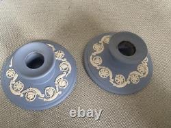 Wedgwood Jasperware Set 9 Pieces Blue and White Vintage Collectable