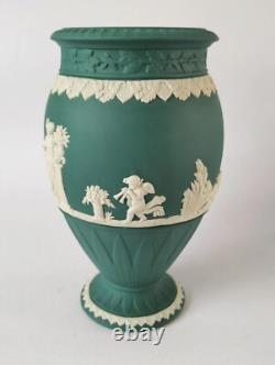 Wedgwood Jasperware Spruce Green Bountiful Vase 8 Inch