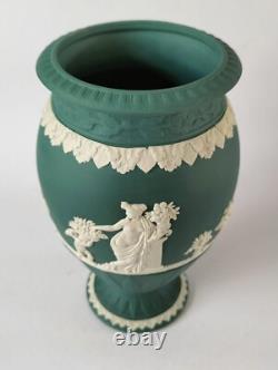 Wedgwood Jasperware Spruce Green Bountiful Vase 8 Inch