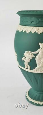 Wedgwood Jasperware Spruce Green Bountiful Vase 8 Inch