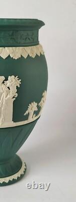 Wedgwood Jasperware Spruce Green Bountiful Vase 8 Inch