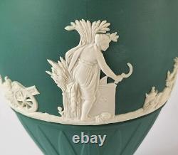 Wedgwood Jasperware Spruce Green Bountiful Vase 8 Inch