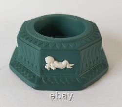 Wedgwood Jasperware Spruce Green Tea Lights / Candle Holders