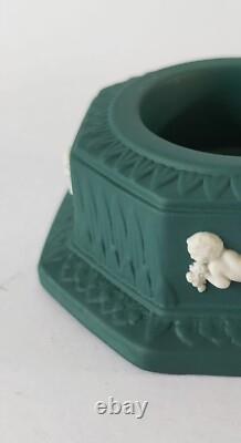 Wedgwood Jasperware Spruce Green Tea Lights / Candle Holders
