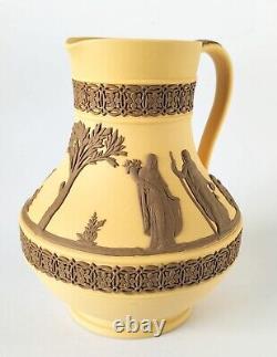 Wedgwood Jasperware Taupe on Cane Etruscan Water Jug