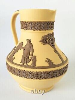 Wedgwood Jasperware Taupe on Cane Etruscan Water Jug