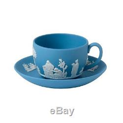Wedgwood Jasperware Teacup and Saucer in Pale Blue New