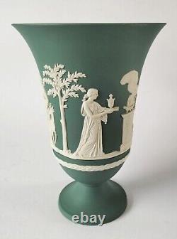 Wedgwood Jasperware Teal Green Arcadian Vase