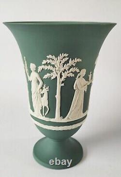 Wedgwood Jasperware Teal Green Arcadian Vase