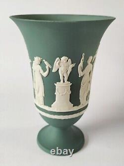 Wedgwood Jasperware Teal Green Arcadian Vase