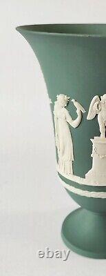 Wedgwood Jasperware Teal Green Arcadian Vase