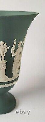 Wedgwood Jasperware Teal Green Arcadian Vase