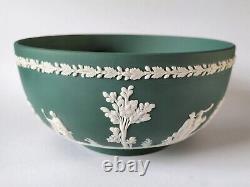 Wedgwood Jasperware Teal Green Fruit Bowl / Sacrifice Bowl