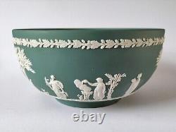 Wedgwood Jasperware Teal Green Fruit Bowl / Sacrifice Bowl