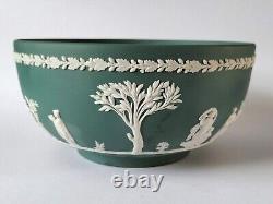 Wedgwood Jasperware Teal Green Fruit Bowl / Sacrifice Bowl