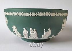 Wedgwood Jasperware Teal Green Fruit Bowl / Sacrifice Bowl