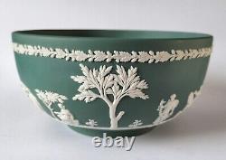 Wedgwood Jasperware Teal Green Fruit Bowl / Sacrifice Bowl